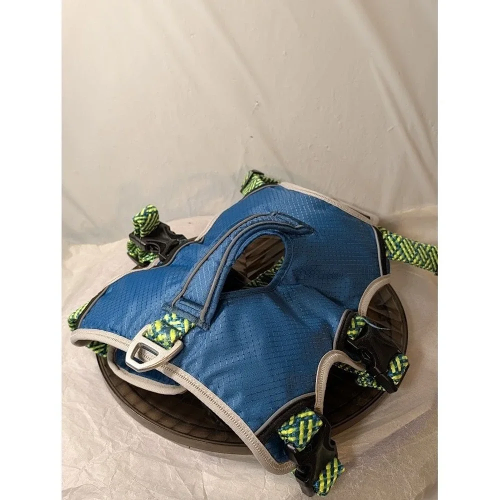 Huntboo Escape Proof Dog Harness Blue Large AllShieldPro Lift Assist Handle Used